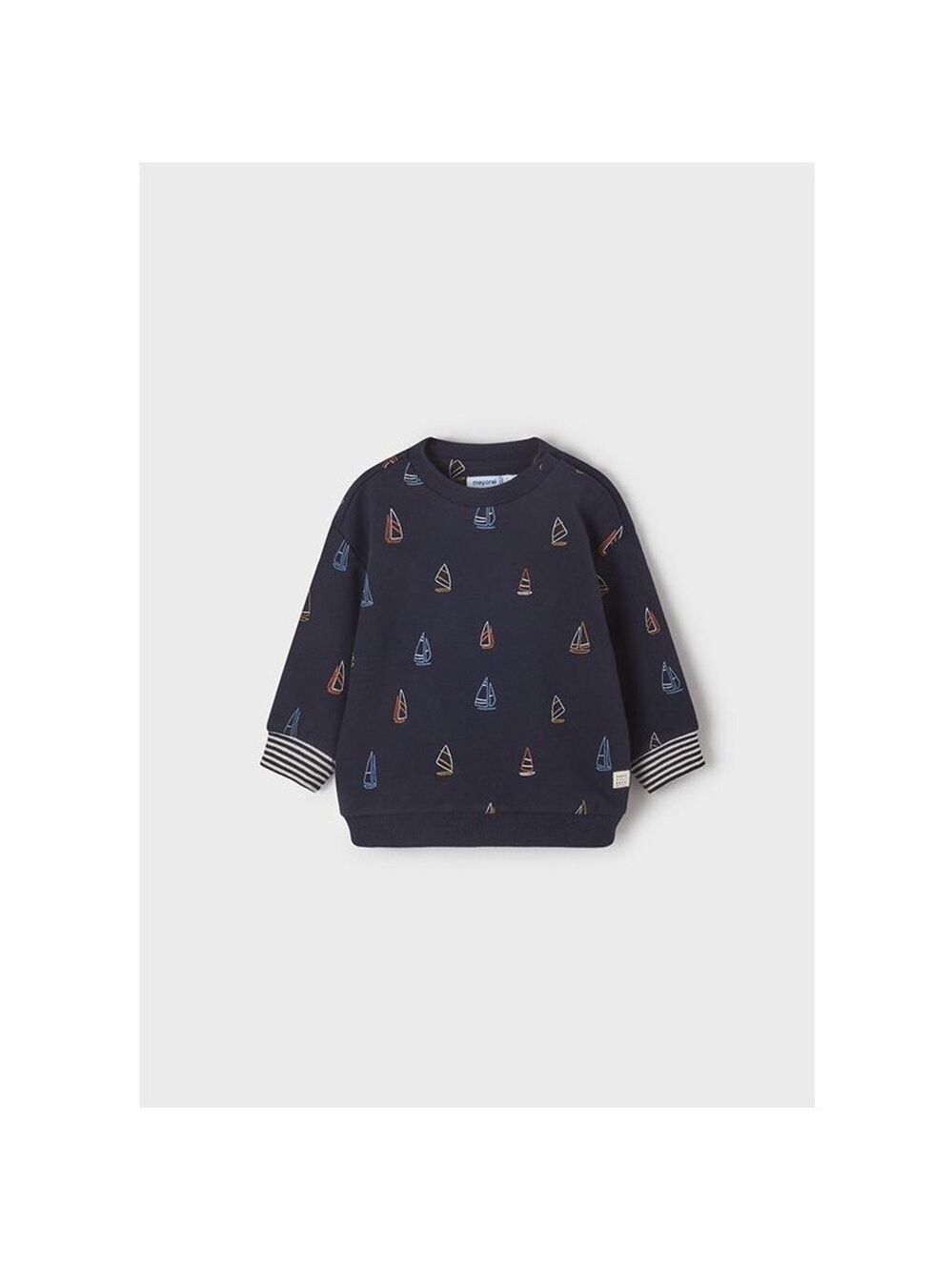 Mayoral Dark Blue Kids Sweatshirt with Sailboat Design